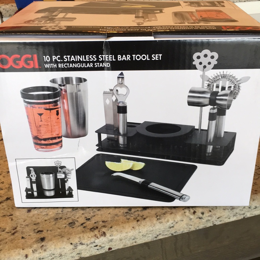 10 Pc Stainless Steel Bar took Set